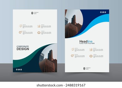 Prospecto de diseño moderno. Diseño Corporativa de la cubierta del libro, Plantilla de Vector EPS. Puede ser adaptado a folleto, informe anual, revista, presentación de negocios, cartel, folleto, Anuncio, Sitio web