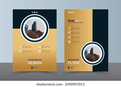 Modern Layout Flyer. Corporate Book Cover Design, EPS Vector Template. Can be Adapt to Brochure, Annual Report, Magazine, Business Presentation, Poster, flyer, Banner, Website
