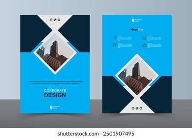 Folleto de diseño moderno. Diseño Corporativa de la cubierta del libro, Plantilla del Vector de EPS. Se puede adaptar al folleto, informe anual, revista, presentación comercial, póster, volante, Anuncio, Sitio web