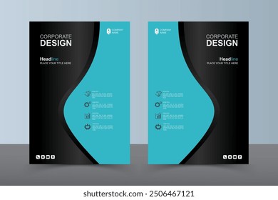 Modern Layout Flyer. Corporate Book Cover Design, EPS Vector Template. Can be Adapt to Brochure, Annual Report, Magazine, Business Presentation, Poster, flyer, Banner, Website