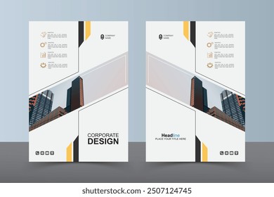 Modern Layout Flyer. Corporate Book Cover Design, EPS Vector Template. Can be Adapt to Brochure, Annual Report, Magazine, Business Presentation, Poster, flyer, Banner, Website

