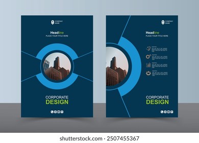 Folleto de diseño moderno. Diseño Corporativa de la cubierta del libro, Plantilla del Vector de EPS. Se puede adaptar al folleto, informe anual, revista, presentación comercial, póster, volante, Anuncio, Sitio web

