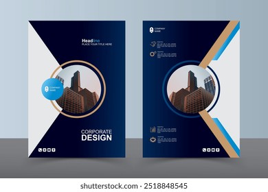 Folleto de diseño moderno. Diseño Corporativa de la cubierta del libro, Plantilla del Vector de EPS. Se puede adaptar al folleto, informe anual, revista, presentación comercial, póster, volante, Anuncio, Sitio web