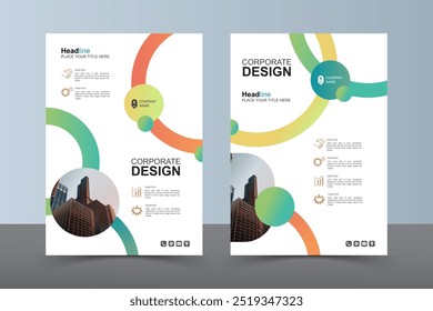 Folleto de diseño moderno. Diseño Corporativa de la cubierta del libro, Plantilla del Vector de EPS. Se puede adaptar al folleto, informe anual, revista, presentación comercial, póster, volante, Anuncio, Sitio web

