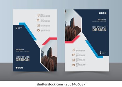 Folleto de diseño moderno. Diseño Corporativa de la cubierta del libro, Plantilla del Vector de EPS. Se puede adaptar al folleto, informe anual, revista, presentación comercial, póster, volante, Anuncio, Sitio web