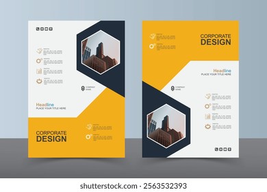 Modern Layout Flyer. Corporate Book Cover Design, EPS Vector Template. Can be Adapt to Brochure, Annual Report, Magazine, Business Presentation, Poster, flyer, Banner, Website