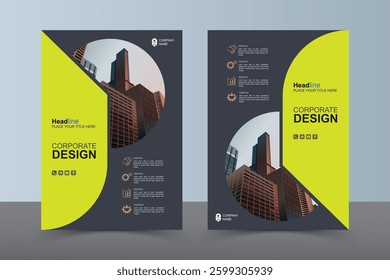 Modern Layout Flyer. Corporate Book Cover Design, EPS Vector Template. Can be Adapt to Brochure, Annual Report, Magazine, Business Presentation, Poster, flyer, Banner, Website