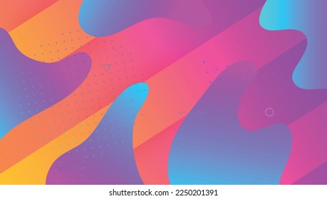 Modern Layout. Hipster Frame. Colorful Wallpaper. Flat Landing Page. Neon Poster. Tech Digital Design. Rainbow Shapes. Purple Plastic Shape. Magenta Modern Layout