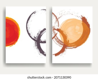 Diseño moderno con elementos de diseño minimalista. Grunge formas texturadas al estilo Boho . Arte mural, deco doméstico. Forma abstracta del vector. Arte moderno. Diseños contemporáneos.