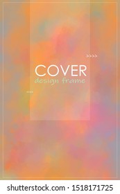 Modern layout poster template. Rainbow background with graphic and inscriptions. Vector design for your flyer, banner. 