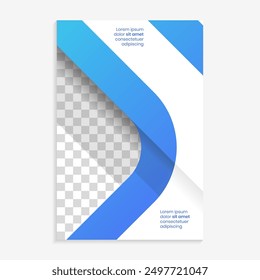 modern layout template flyer design in blue color
