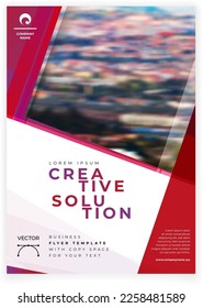 Modern layout template for your leaflet etc. with sample text in separate layer - vector illustration