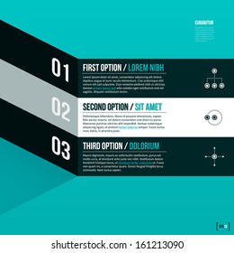 Modern layout with three options. EPS10.