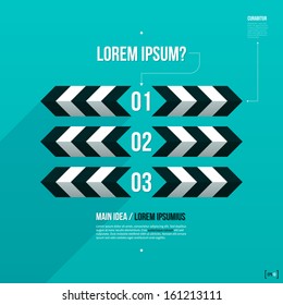 Modern layout with three options. EPS10.