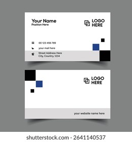Modern Layout Visiting Card for Business. Creative Double-sided Business Card Template.
