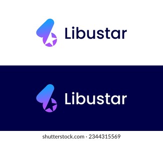 Modern LB logo design template vector