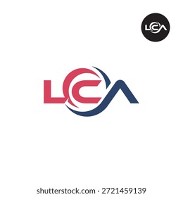Monograma LCA moderno - Modelo de logotipo limpo de 3 letras