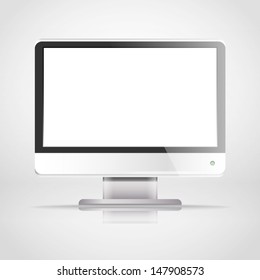 Modern lcd monitor with blank screen. Template for a content