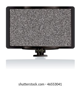 Modern LCD TV Or Television Computer Monitor With Static