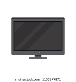 Modern lcd TV vector Illustration on a white background