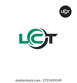 Monograma LCT moderno - Modelo de logotipo limpo 3 letras