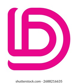 Logotipo moderno del monograma de la letra del LD