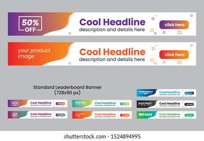 modern leaderboard banner with color option