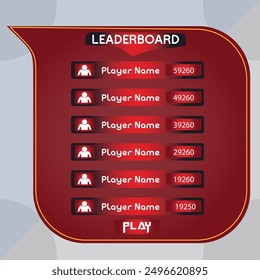 modern leaderboard design template. game leaderboard abstract