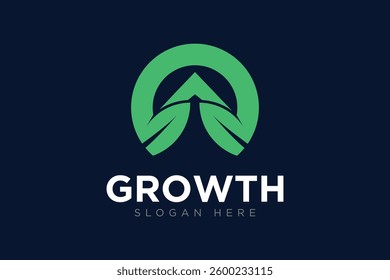 Modern leaf Arrow Vector Logo concept, Simple Arrow logo designs concept. 