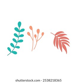 Modern Leaf Branch Vector – Vibrant Botanical Art for Decor