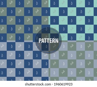 Modern leaf checkered pattern background