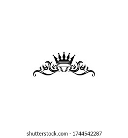 modern leaf crown design concept