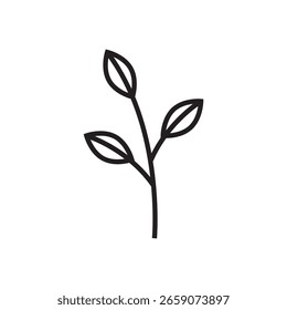 Icono de hoja moderna para conceptos ecológicos