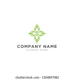 Modern leaf line abstract Logo Template Design Vector, Emblem, Design Concept, Creative Symbol, Icon