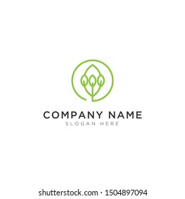 Modern leaf line abstract Logo Template Design Vector, Emblem, Design Concept, Creative Symbol, Icon