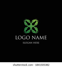elementos de plantilla de diseño de logotipo de hoja de cálculo moderna