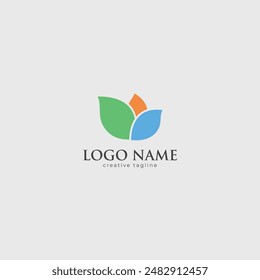 Modern Leaf logo, Leaf logo design template