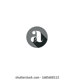 modern a leaf logo design vector
