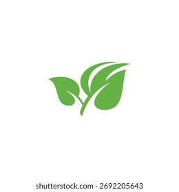 Diseño moderno del logotipo del Vector del icono del elemento de la naturaleza de la hoja	