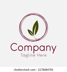 MODERN LEAF TEMPLATE LOGO, NATURE DESIGN