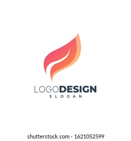 modern leafe logo design element