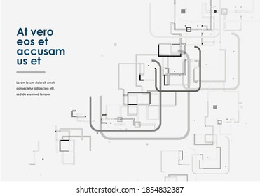 Modern leaflet template with abstract pattern. Brochure template for promotion design. Business advertising promotion