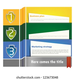 Modern leather folder style business presentation background