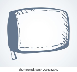 Modern leather wallet. Vector drawing