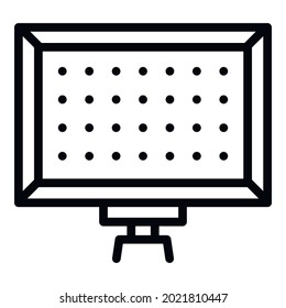 Modern led panel light icon. Outline modern led panel light vector icon for web design isolated on white background