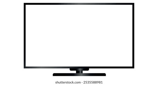 modern led tv with blank screen