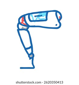 modern leg prosthesis doodle icon sketch vector. modern leg prosthesis sign. isolated symbol illustration