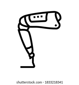 modern leg prosthesis line icon vector. modern leg prosthesis sign. isolated contour symbol black illustration