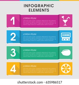 Modern lemon infographic template. infographic design with lemon icons includes slot machine. can be used for presentation, diagram, annual report, web design.