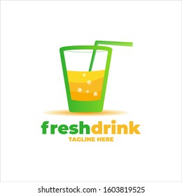 Modern lemon logo design. orange logo design vector illustration. fruit drink logo